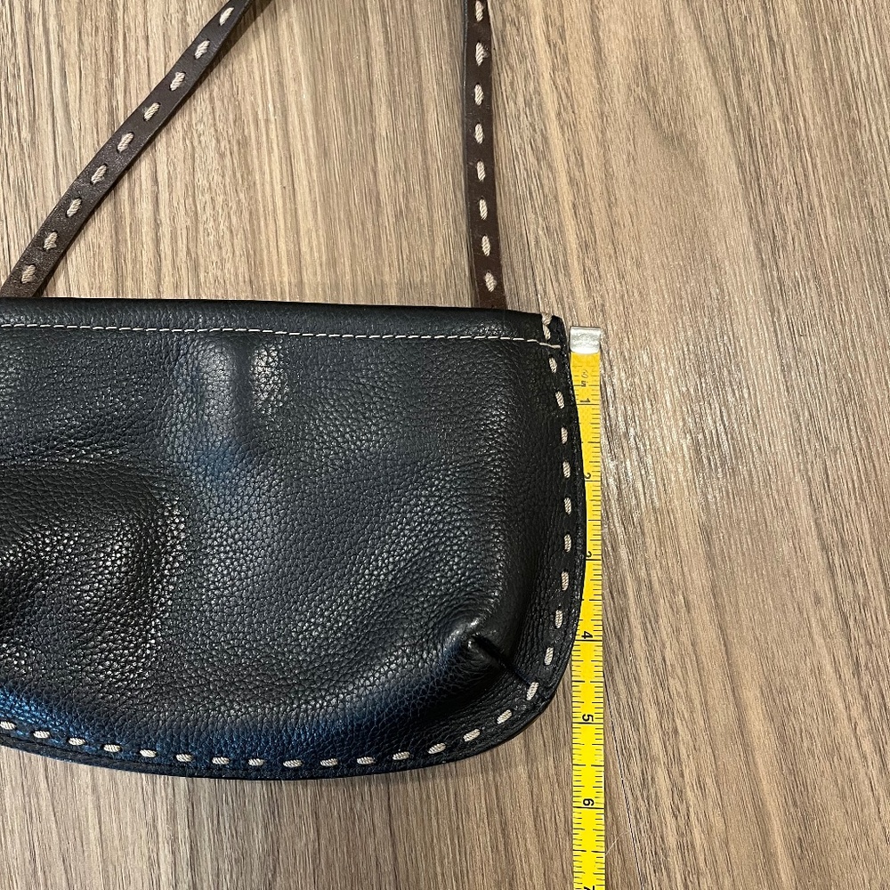 GAP Black Mini Shoulder Bag with White Stitching - Picture 3 of 4